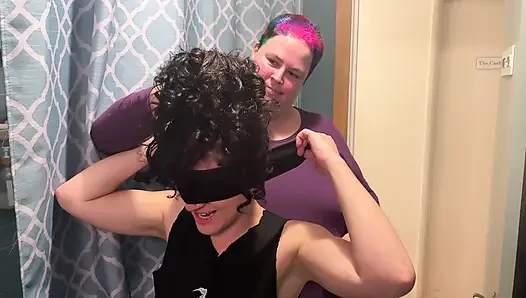 Feeling around in the dark - Blindfolded lovers meet for the first time - Cliff Media Productions
