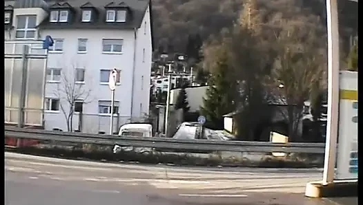 Blonde slut is showing her dirty minds to stranger