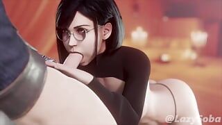 Cute Tifa Sucking Cock