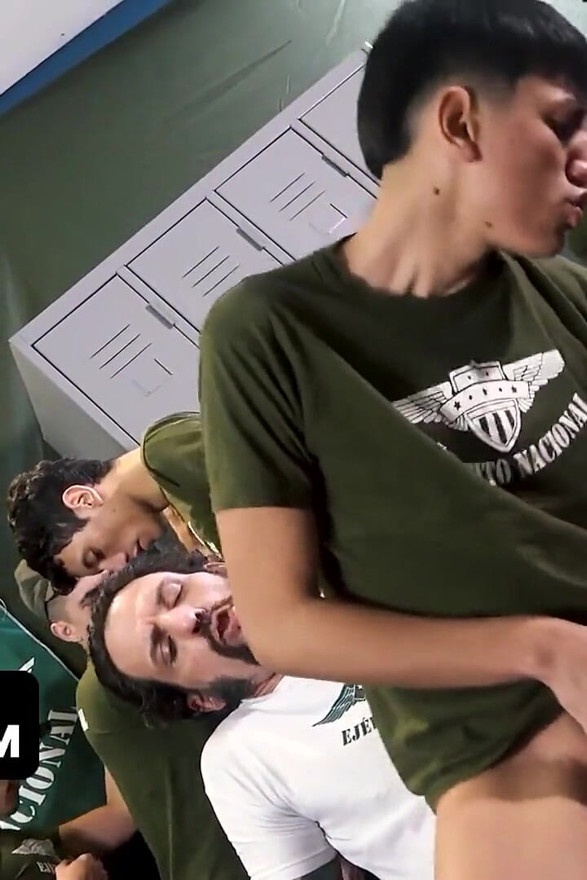 Gay Group Sex Compilation - Military Studs Following Every Order in the Tent