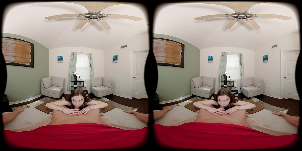 FORBVR - Your Small Tits Stepsister Teases Your To Show Your Cock For Hot Sex POV