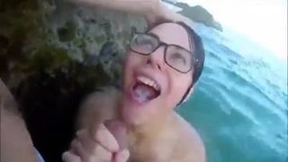 Bj in the sea