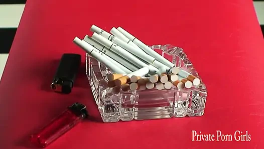 Horny smokinglady-duo brings the cock to smoke - Part 1