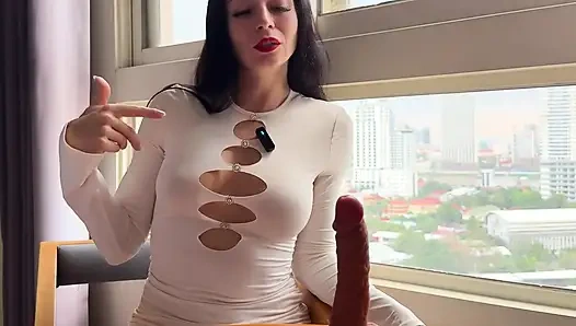 Joi si cewek pecinta sperma yang kecanduan ikutan joi & muasin budak seksnya 4