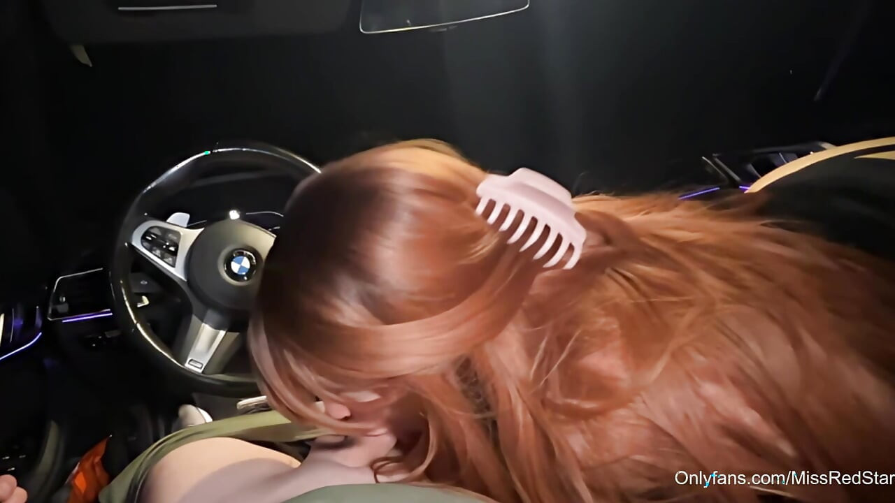 Night Ride and Night Car Blowjob with Pornstar MissRedStar