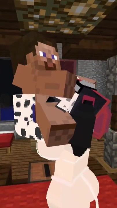 Minecraft Jenny Mod Fapcraft - Ellie, a Goth dommy mommy with a cow bikini and tasty milkers | Clip 1