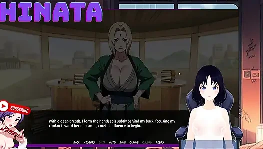 SHINBI SECRETS part 9. I spy on Tsunade in her HOKAGE office