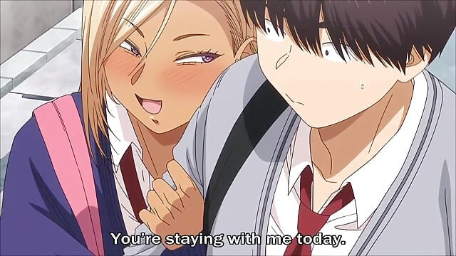 Sexy tanned gyaru loves to fuck her quiet plain friend in a bear suit