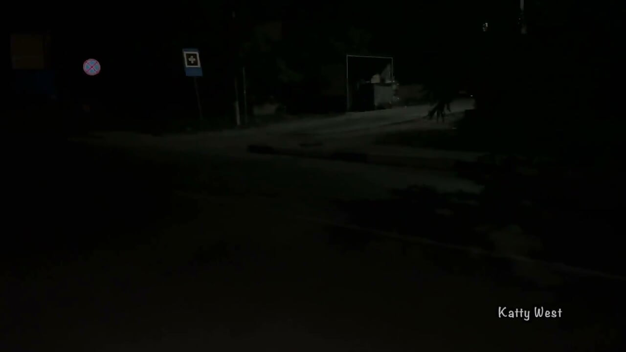 Huora kävelee kadulla ja näyttää pillunsa ohikulkijoille