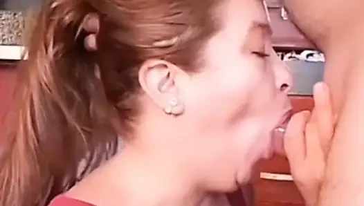 latina deep throat asks for cum on the face