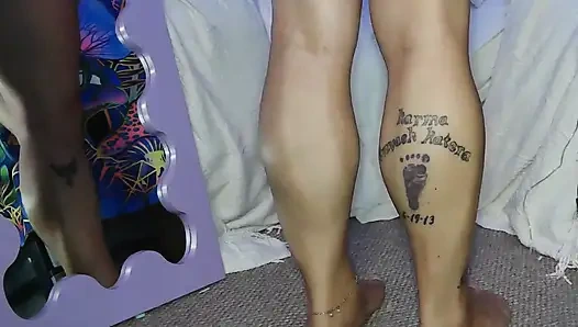 Calf Muscle Goddess Kepi Carter Flexes & Masturbates - Thick Leg Fetish Worship