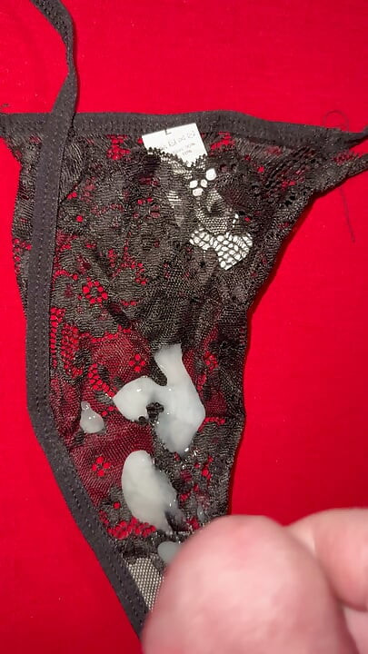 Cum on wife's panties 63