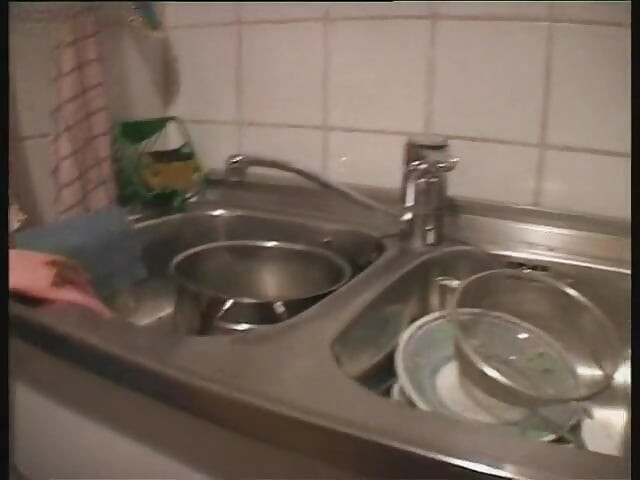 Blindfolded blonde babe gets cum on tits after fucking hard