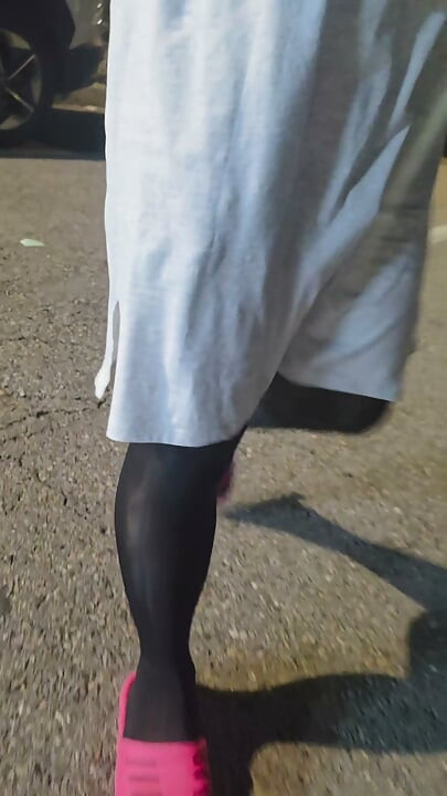 pantyhose flashing public