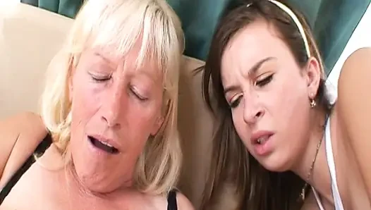 Cute teen teen seduced and fucked by old man and busty granny