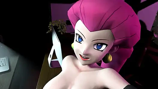 siang-siang di kantor bareng jessie dari team rocket