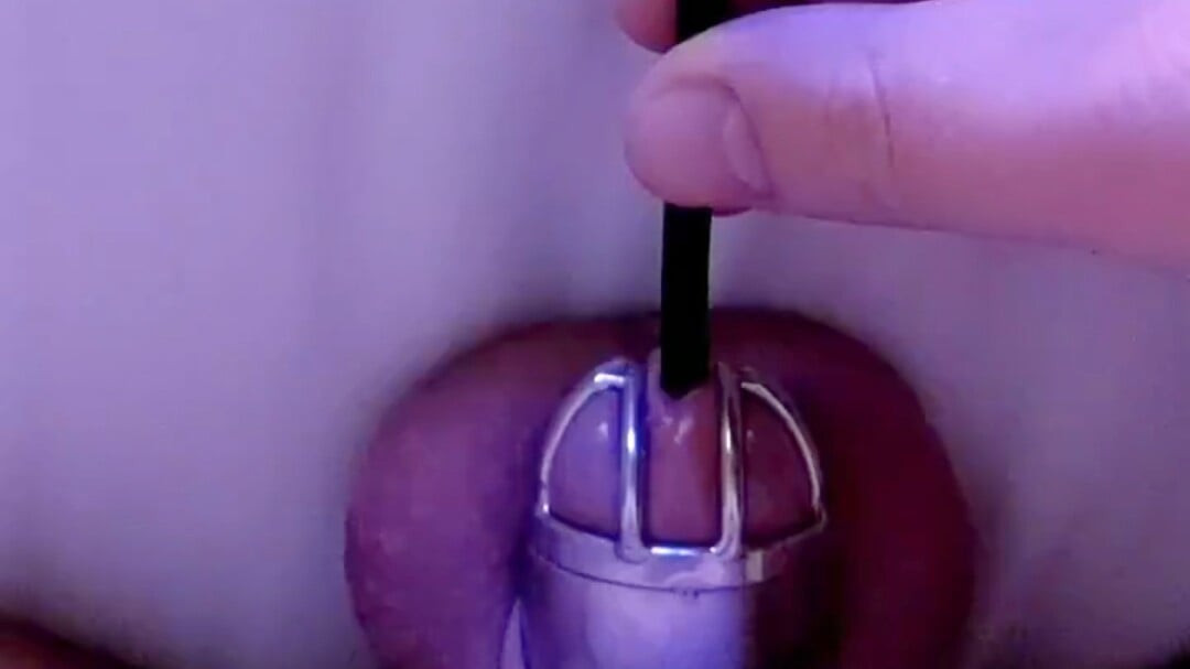 Deep Sounding A Locked Cock