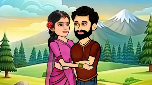 소년과 나무 모두 정원에서 더러운 말을 합니다. 밤에 대해.