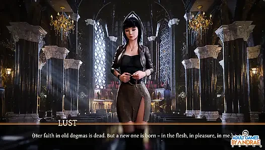Sisters in Sin Gameplay Part 19 - Helga Caught Fingering in Front of the Altar