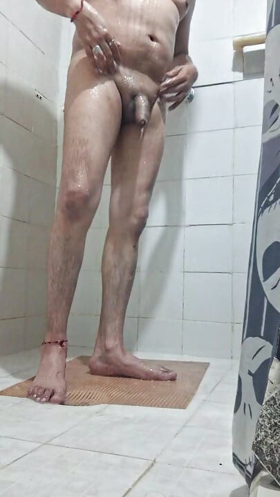 Relaxing in the shower