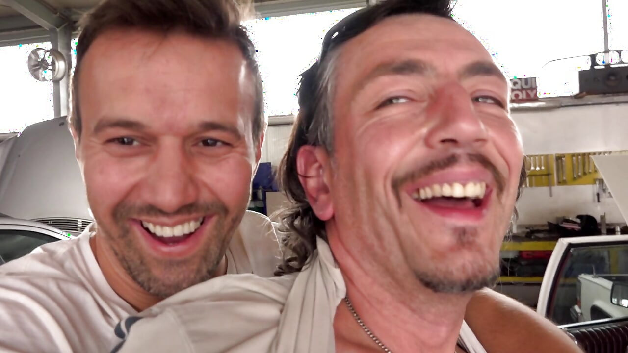 Tattooed German MILF presents car fuck with facial ending on the casting