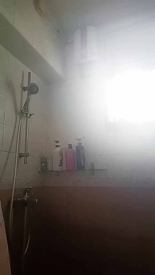 Taking a shower