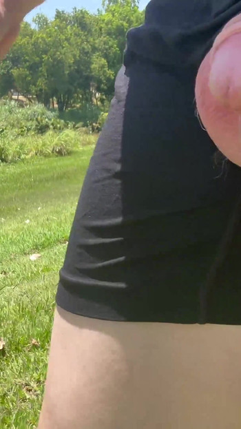 Spectacular moment from "Straight guy out flashing his cock in the hot sun."