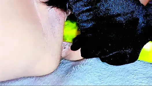 Bella Khalifa Dildoing A Big Cucumber Like BBC To Check Her Meaty Pussy SReady To Fuck With Big Black Cock