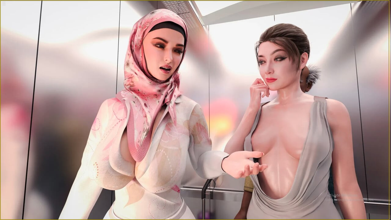 Yasmin Caught Her Stepsister Riya Having Fun With Old man In Lift