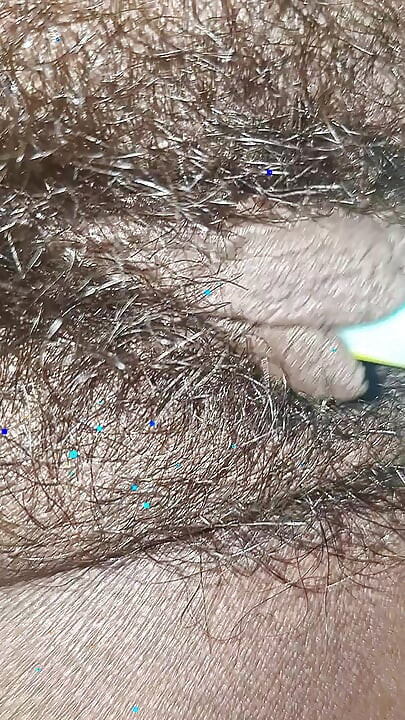 The village woman is showing her large pussy