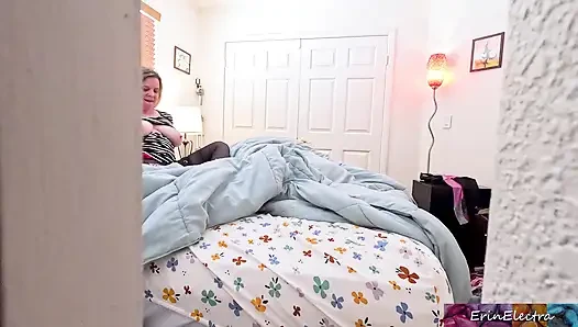 she invites his penis to cum inside when stepson is caught peeping