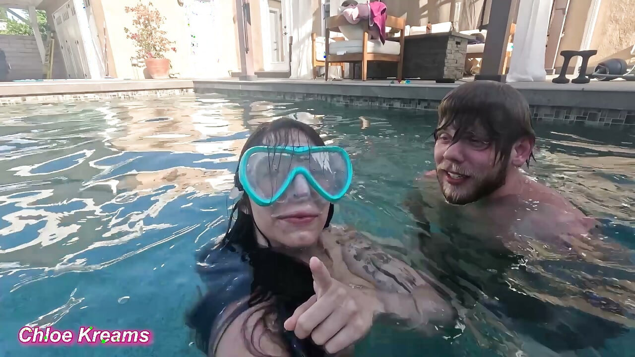 Underwater Suck and Fuck! Getting Used in the Pool by Big Cock - Chloe Kreams, Steve Rickz