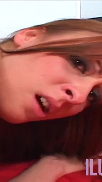 Powerful moment from "Big ass redhead fucks a black cock doggy style in bed"