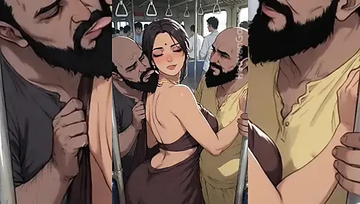 INDIAN slutty Babes Degraded & Ravaged by Ugly Fat Dirty Old Men IN THE BUS – Part 1