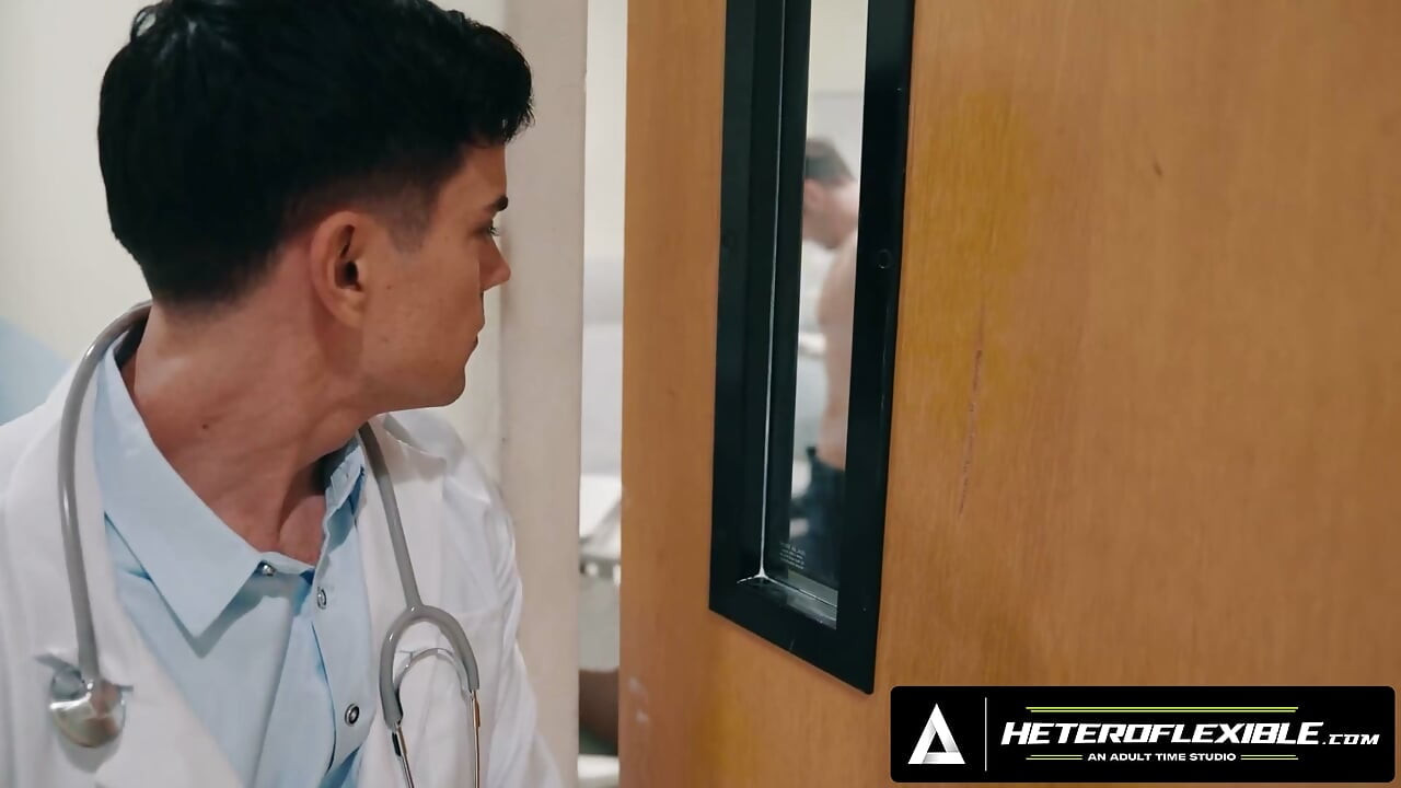 HETEROFLEXIBLE - Pervert Doctor Dakota Payne Gets Handsy During Michael Boston’s Full Exam