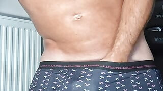 I in my jogging pants and my boxers