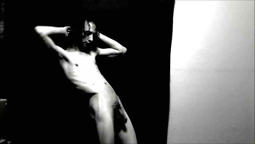 Transgirl Naked Posing for Self-photography Artwork