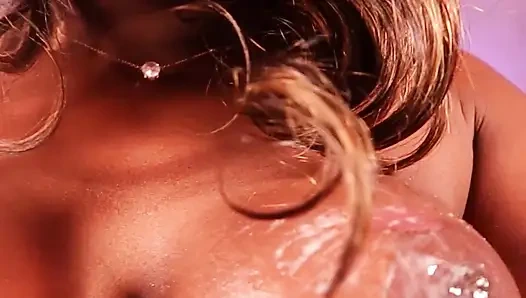 Lola Black XXX Oiled Big Black Ebony Boobs