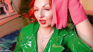 Фетиш перчаток - длинное asmr видео - дрочу на красивую богиню pin up!