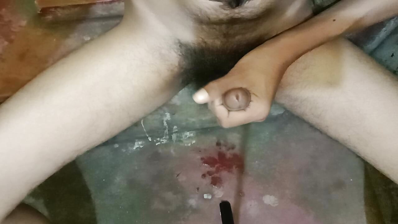 I did a handjob in the bathroom while taking a bath. Part - 2