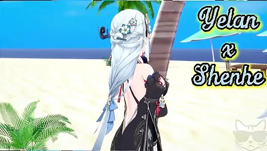 Yelan x shenhe di pantai (genshin impact) cerita p1