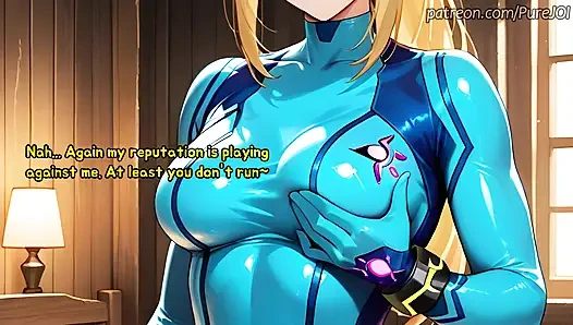 Samus aran menggodamu pakai dildo di kedai minuman (sex joi)