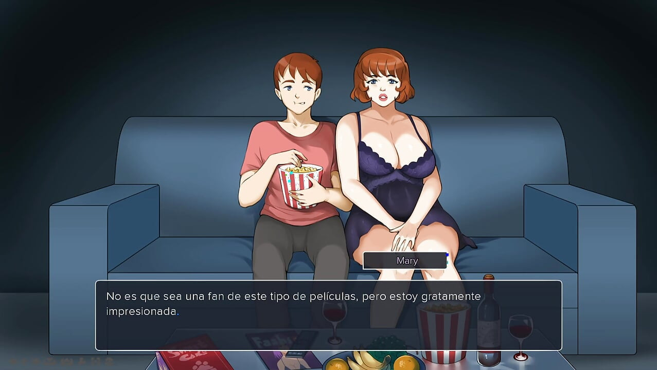 Mama mea vitregă mă invită să mă uit la un film cu ea, să ajung să mă fut - Milfs Plaza