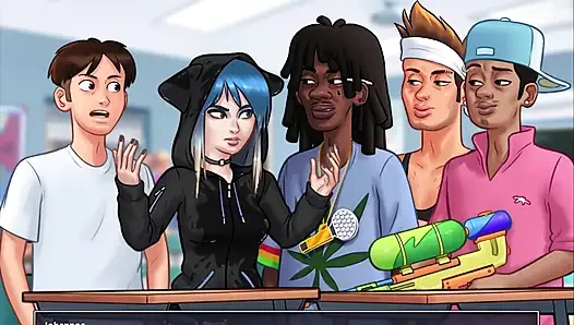 Summertime Saga: I've seen Grace's boobs and Eve's hot body