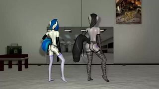 Vinyl Scratch and Octavia Dancing