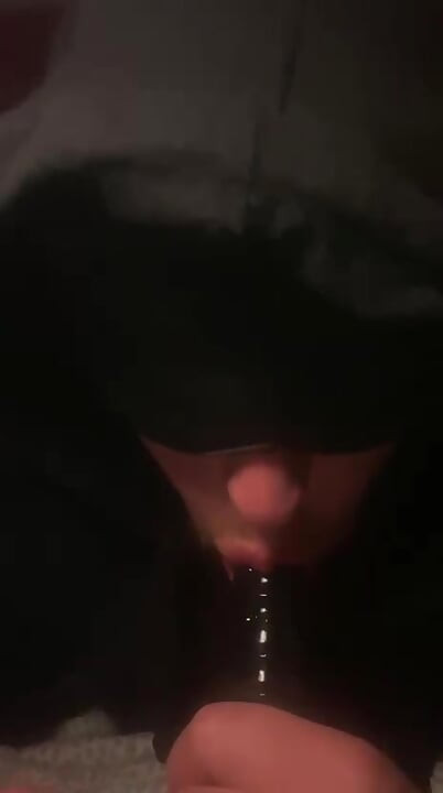 Horny German blows thick dildo to the limit – Deepthroat & Drool