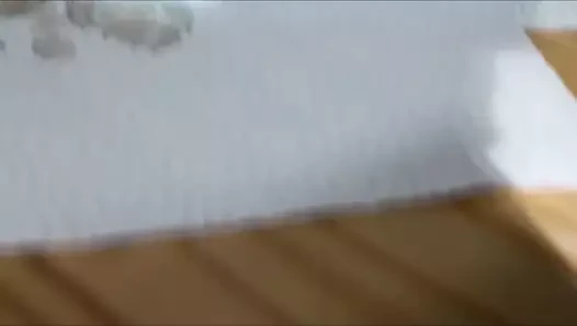 A small jerk off in front of mannekemiss video and Cumshot
