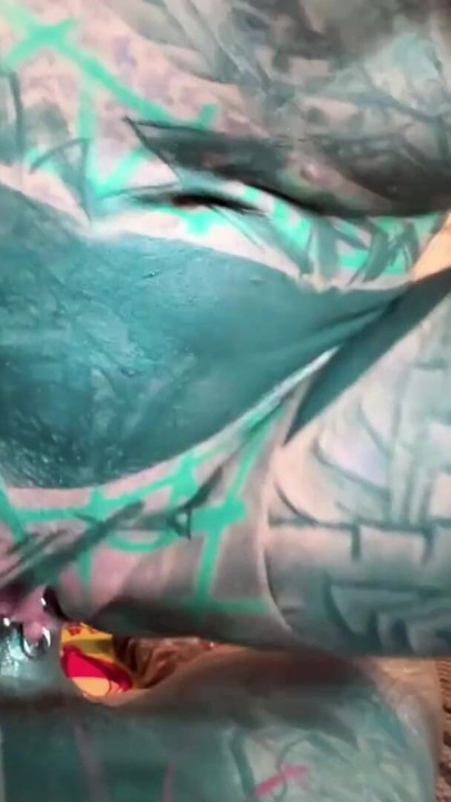 POV private tattoo pornstar fuck leads to creamipie in her pierced pussy | Clip 2