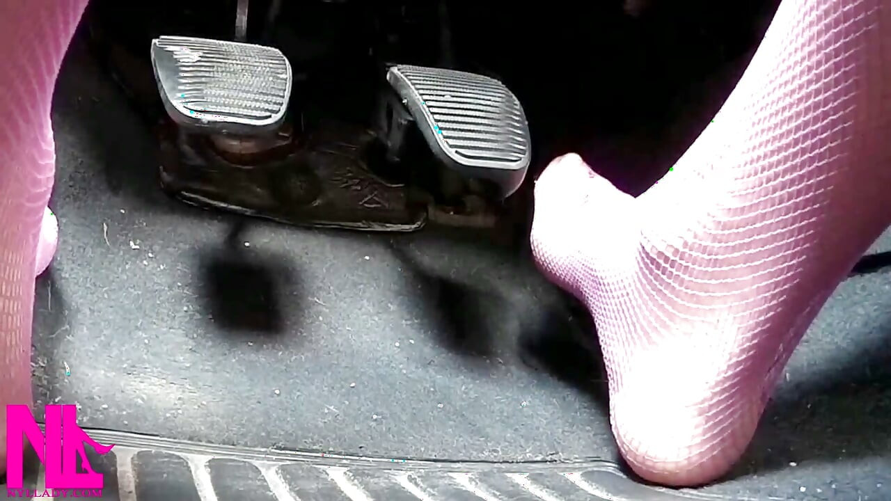 Sensual Pedal Pumping in My Pink Fishnets