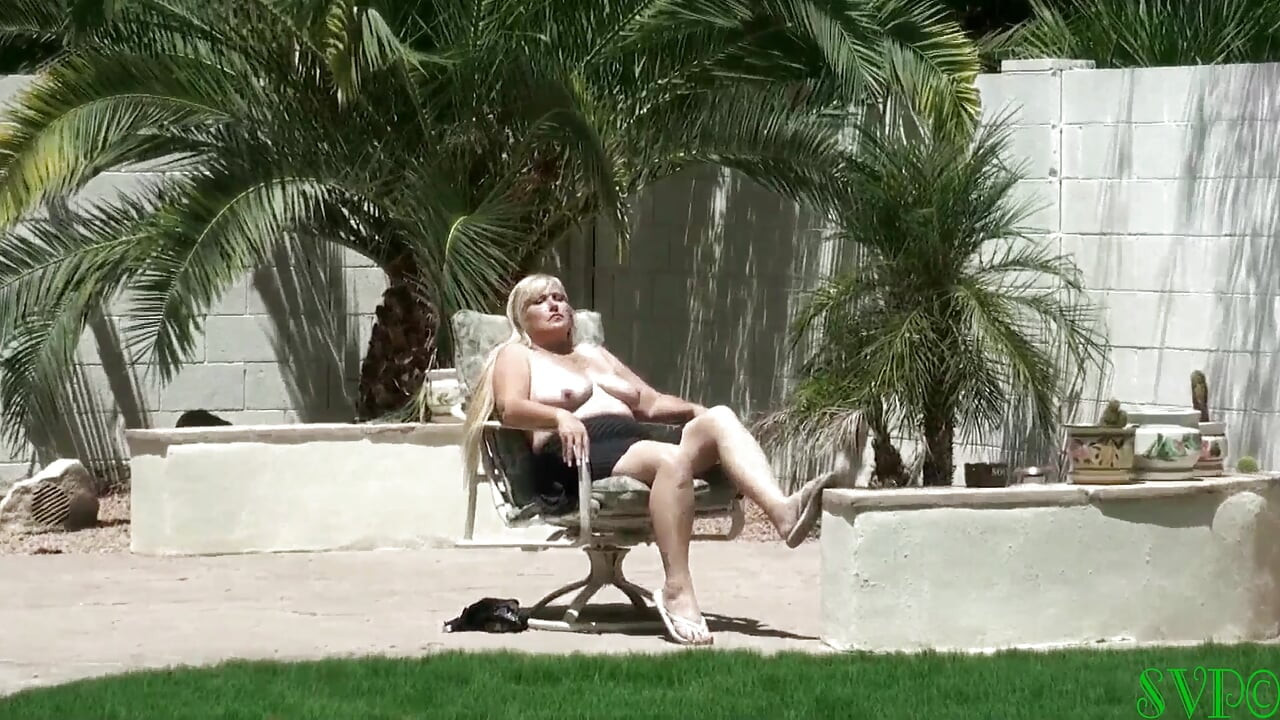 Beautiful Blonde Mother- in- Law Smokes and Fucks